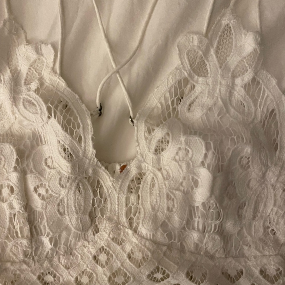 FREE PEOPLE WOMEN'S ADELLA CAMI LACE RUFFLED TANK TOP - Picture 5 of 6